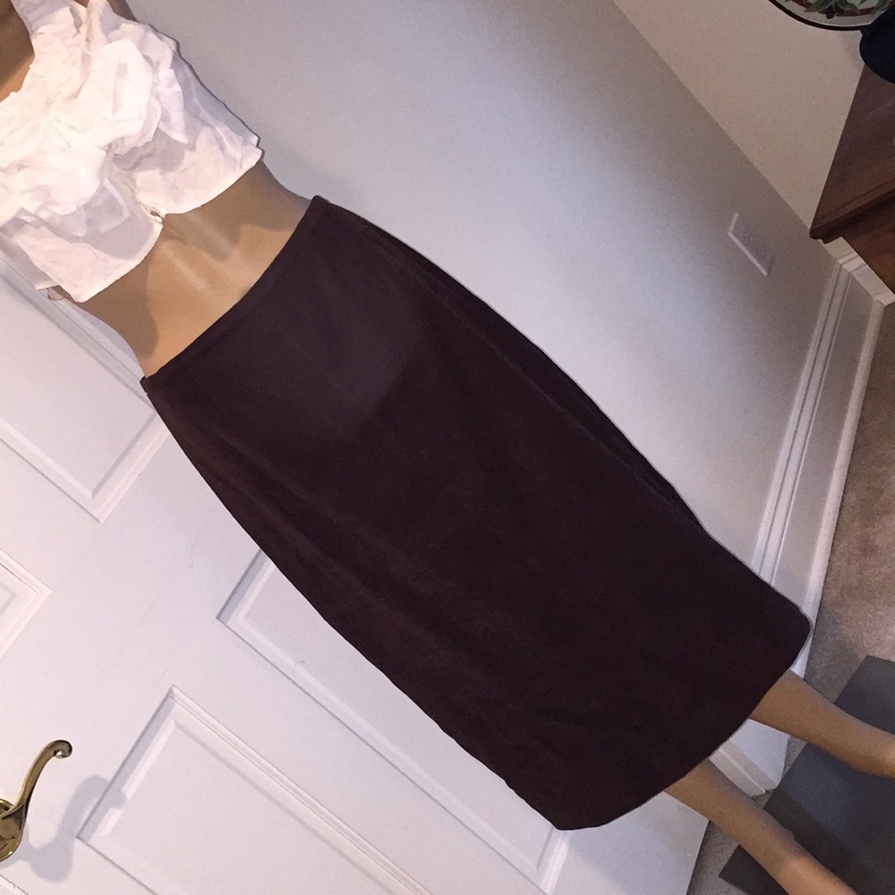 Faux suede skirt!